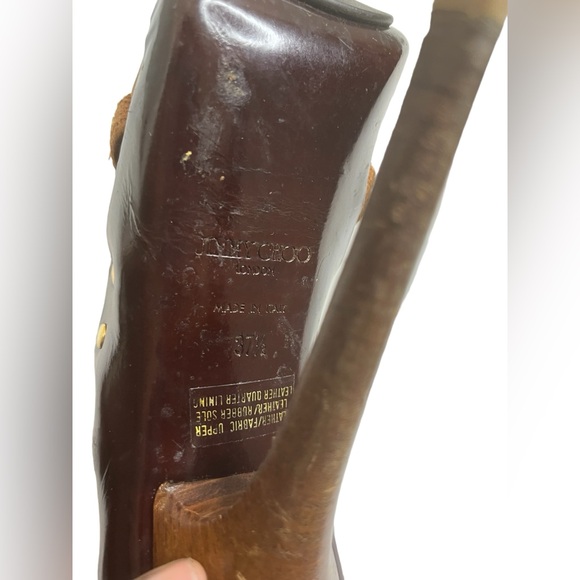 Jimmy Choo Python Khloe Kardashian Heels Platform Pumps Sz37.5 - Picture 5 of 16